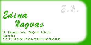 edina magvas business card